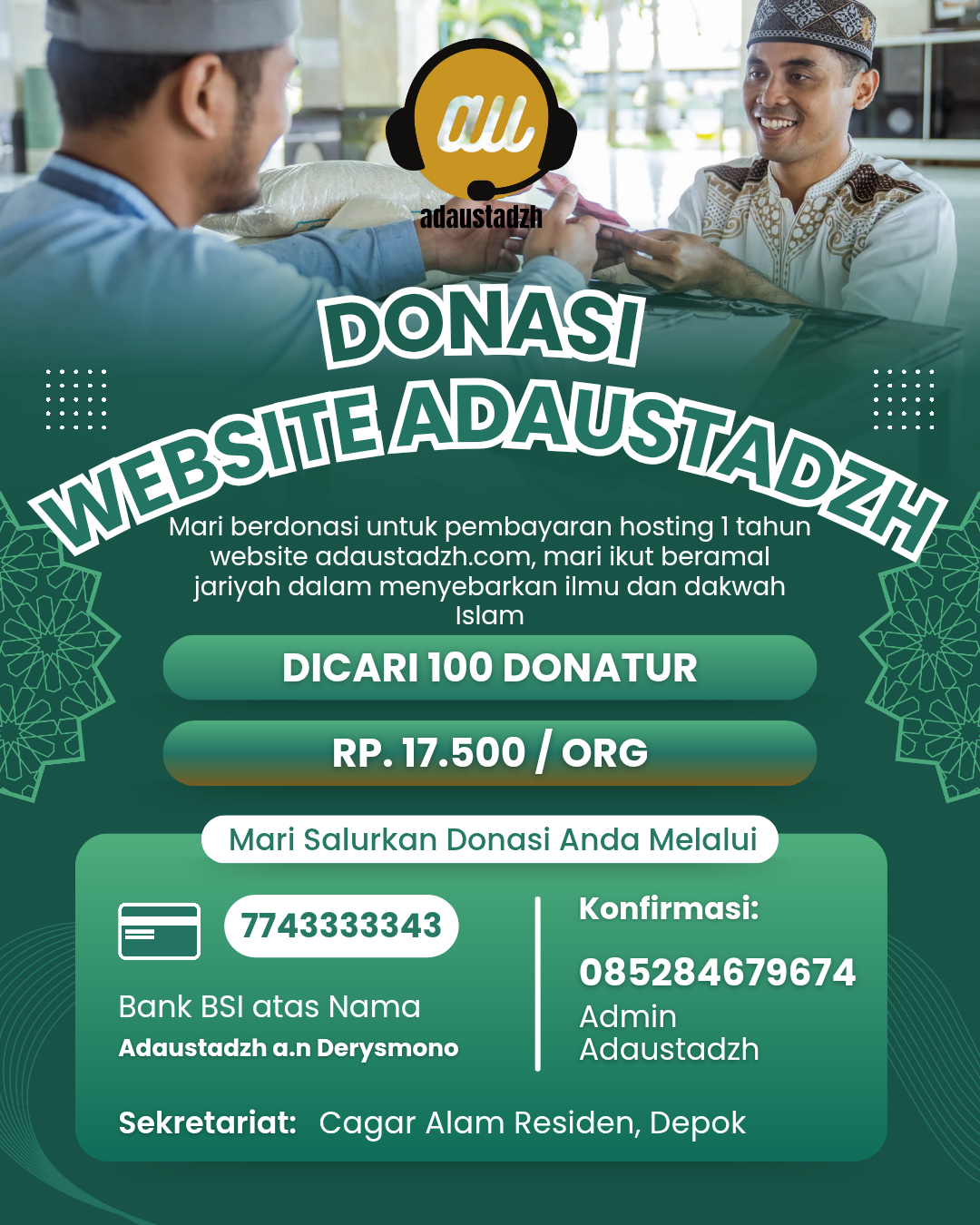 Donasi & Wakaf Website Adaustadzh