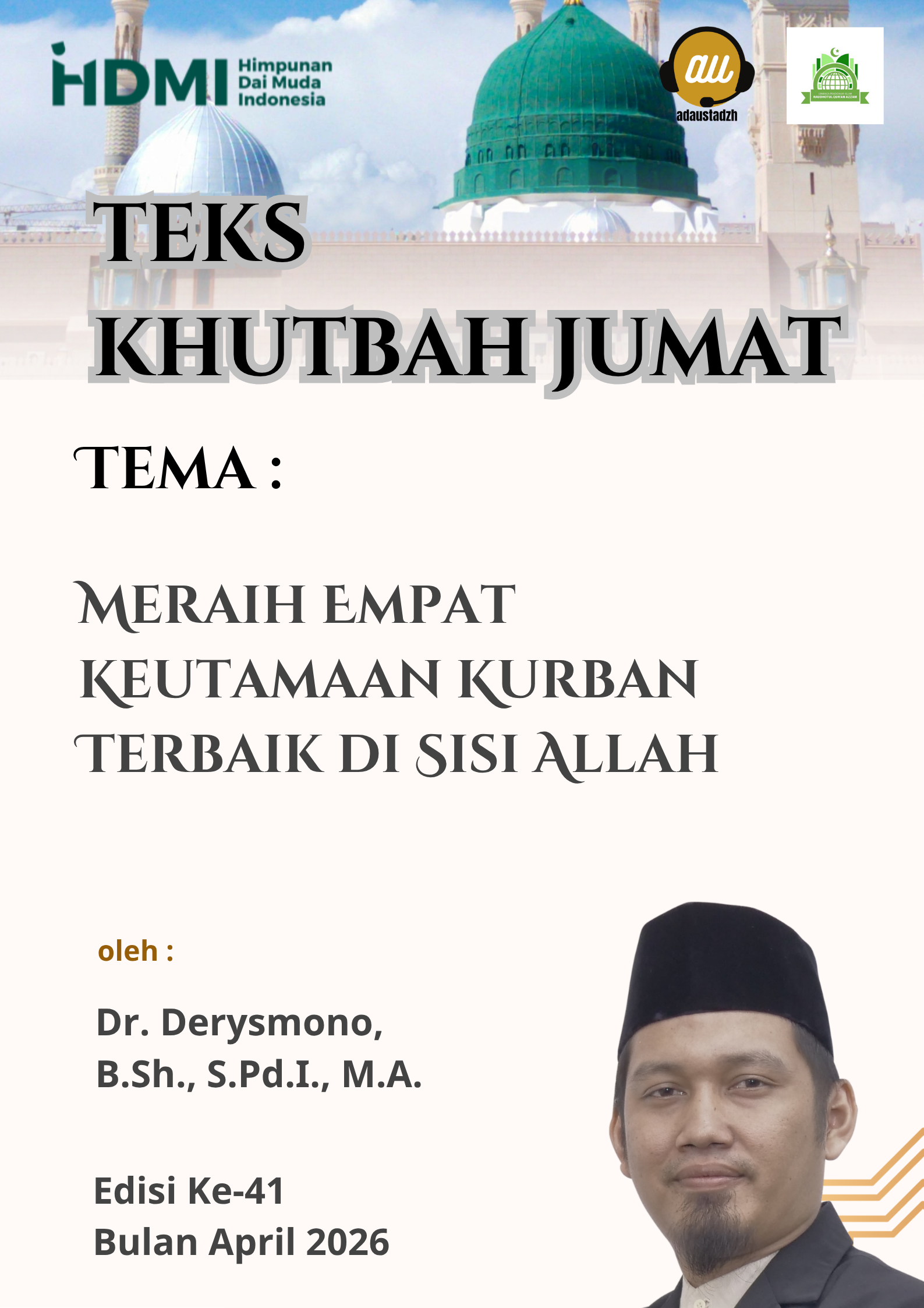 Teks Khutbah Jum’at  “Meraih Empat Keutamaan Kurban Terbaik di Sisi Allah”