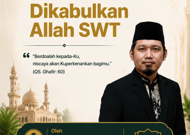 Teks Khutbah Jum’at  “4 Sebab Doa Tertunda Dikabulkan Allah SWT”  Oleh Dr. Derysmono, B.Sh., S.Pd.I., M.A.