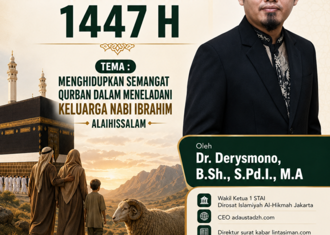 TEKS KHUTBAH IDUL ADHA 1447 H, TEMA : MENGHIDUPKAN SEMANGAT QURBAN DALAM MENELADANI KELUARGA NABI IBRAHIM ALAIHISSALAM
