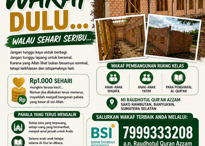 Yuk Wakaf Dulu, walau sehari seribu