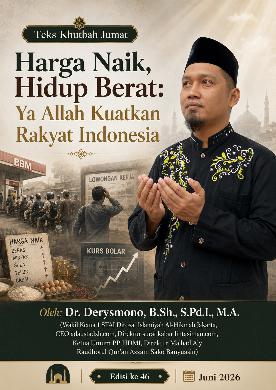 Teks Khutbah Jumat  “Harga Naik, Hidup Berat: Ya Allah Kuatkan Rakyat Indonesia”