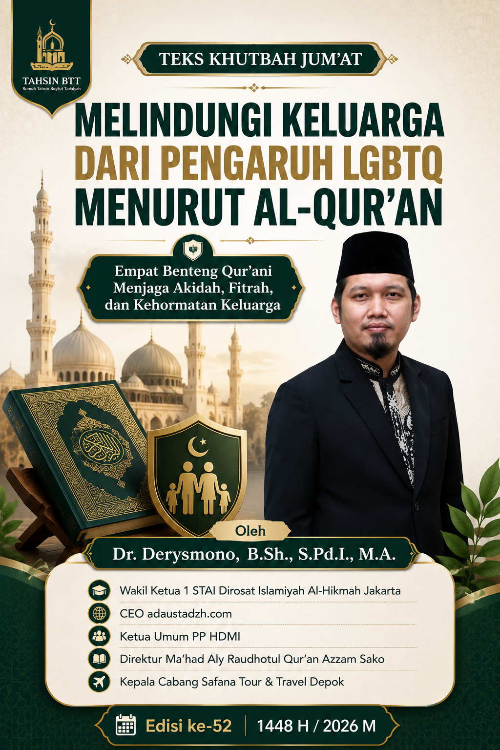Teks Khutbah Jum’at  “Melindungi Keluarga dari Pengaruh LGBTQ Menurut Al-Qur’an”