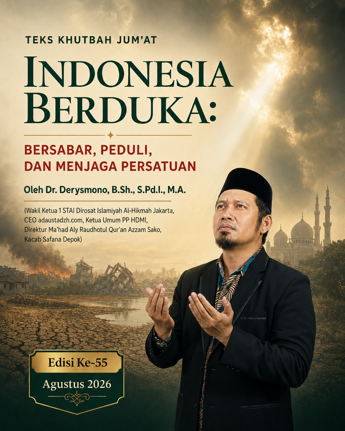 TEKS KHUTBAH JUM’AT INDONESIA BERDUKA: BERSABAR, PEDULI, DAN MENJAGA PERSATUAN